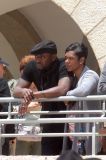 Omar Epps and Wife, Jesse Spencer - Wailing Wall Jerusalem May 2011