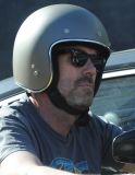 Hugh Laurie - Riding his Harley Davidson along the Sunset Boulevard - March 2012