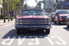 Hugh Laurie cruises the Sunset Strip in a 1966 Ford Galaxie 500 Convertible
