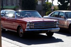 Hugh Laurie cruises the Sunset Strip in a 1966 Ford Galaxie 500 Convertible