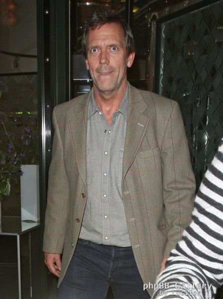Hugh Laurie and wife - Leaving the Ivy Restaurant in London - May 2012