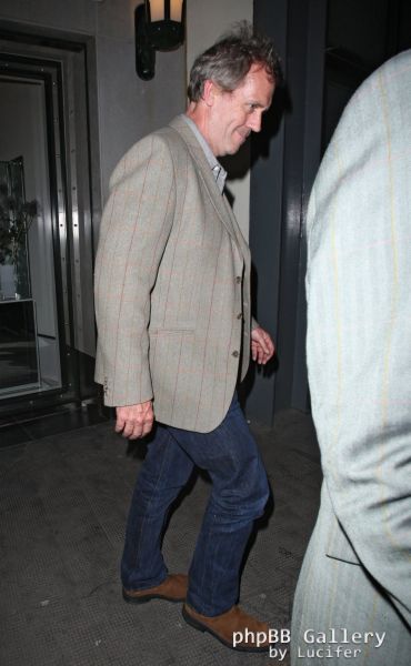 Hugh Laurie and wife - Leaving the Ivy Restaurant in London - May 2012