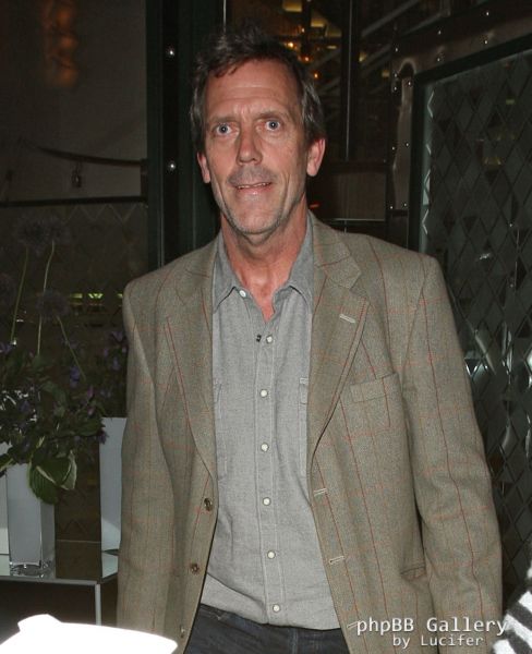 Hugh Laurie and wife - Leaving the Ivy Restaurant in London - May 2012