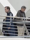 Hugh Laurie & George Clooney at the set of Tomorrowland, January 21st 2014