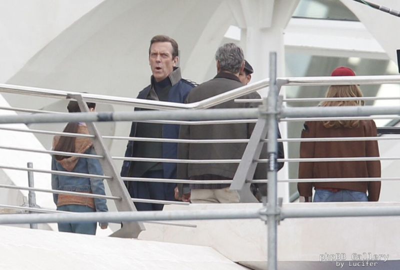 Hugh Laurie & George Clooney at the set of Tomorrowland, January 21st 2014