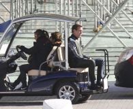 Hugh Laurie & George Clooney at the set of Tomorrowland, January 21st 2014