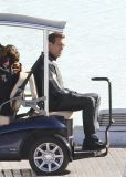 Hugh Laurie & George Clooney at the set of Tomorrowland, January 21st 2014