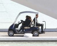 Hugh Laurie & George Clooney at the set of Tomorrowland, January 21st 2014