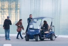 Hugh Laurie & George Clooney at the set of Tomorrowland, January 21st 2014