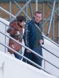 Hugh Laurie & George Clooney at the set of Tomorrowland, January 21st 2014