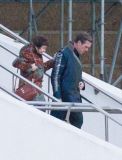 Hugh Laurie & George Clooney at the set of Tomorrowland, January 21st 2014