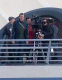Hugh Laurie & George Clooney at the set of Tomorrowland, January 21st 2014