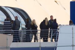 Hugh Laurie & George Clooney at the set of Tomorrowland, January 21st 2014