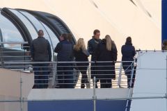 Hugh Laurie & George Clooney at the set of Tomorrowland, January 21st 2014