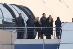 Hugh Laurie & George Clooney at the set of Tomorrowland, January 21st 2014