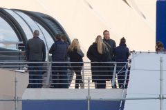 Hugh Laurie & George Clooney at the set of Tomorrowland, January 21st 2014
