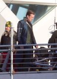 Hugh Laurie & George Clooney at the set of Tomorrowland, January 21st 2014