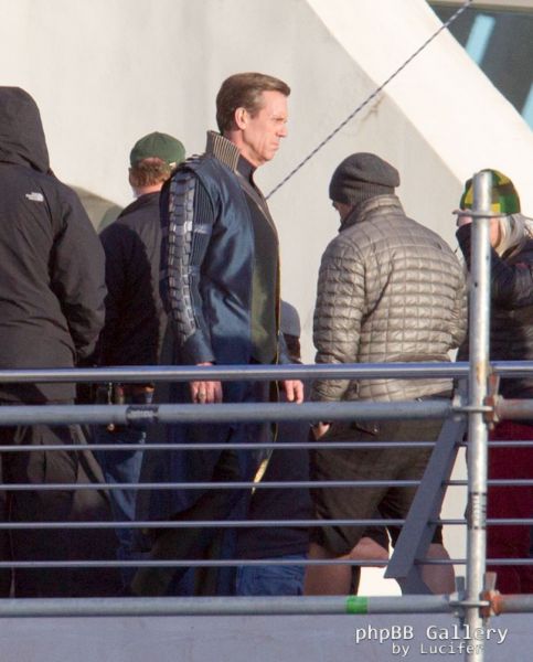Hugh Laurie & George Clooney at the set of Tomorrowland, January 21st 2014