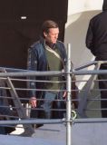 Hugh Laurie & George Clooney at the set of Tomorrowland, January 21st 2014