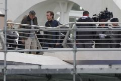 Hugh Laurie & George Clooney at the set of Tomorrowland, January 21st 2014