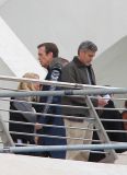 Hugh Laurie & George Clooney at the set of Tomorrowland, January 21st 2014