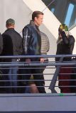 Hugh Laurie & George Clooney at the set of Tomorrowland, January 21st 2014