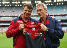 Hugh Laurie visits the AFL Round 5 - Melbourne vs Gold Coast