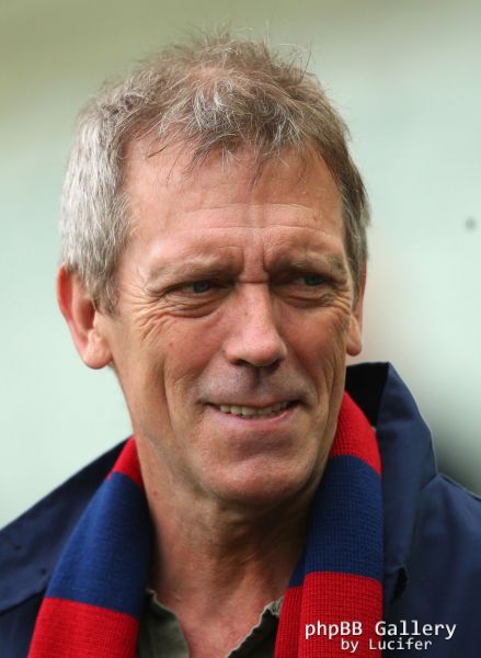 Hugh Laurie visits the AFL Round 5 - Melbourne vs Gold Coast