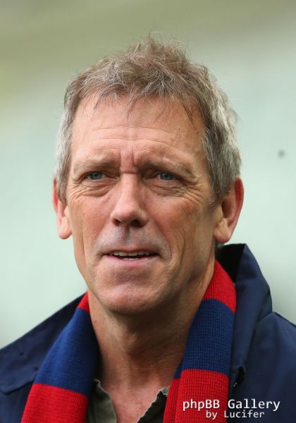 Hugh Laurie visits the AFL Round 5 - Melbourne vs Gold Coast