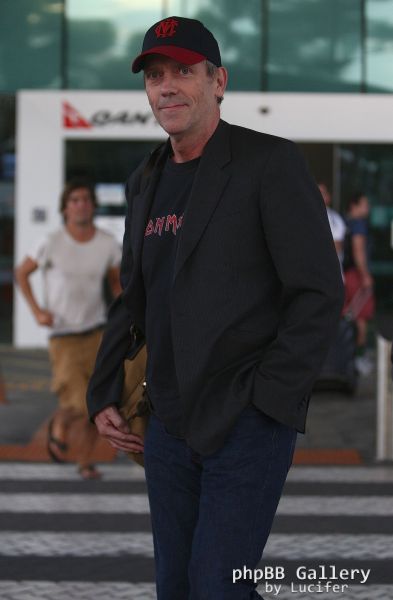 Hugh Laurie - arrives at Perth Domestic Airport, April 25th