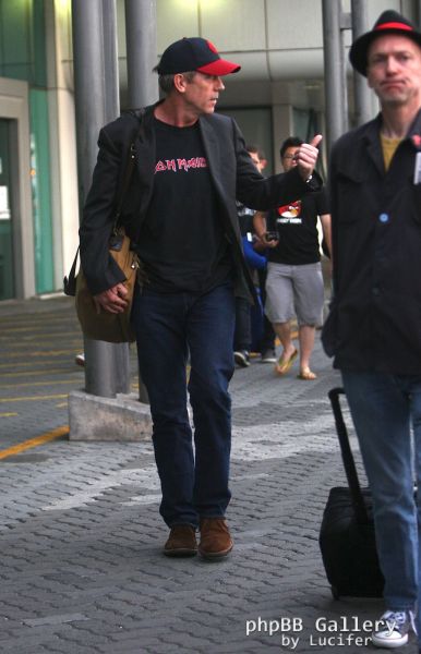 Hugh Laurie - arrives at Perth Domestic Airport, April 25th