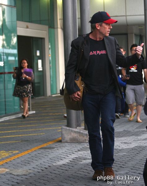 Hugh Laurie - arrives at Perth Domestic Airport, April 25th