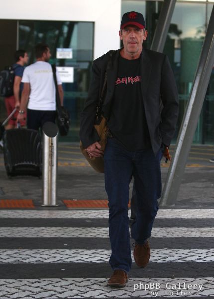 Hugh Laurie - arrives at Perth Domestic Airport, April 25th
