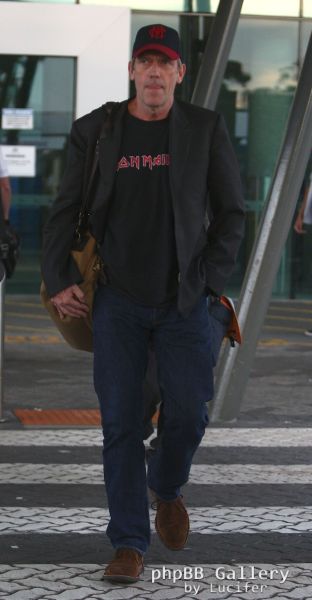 Hugh Laurie - arrives at Perth Domestic Airport, April 25th