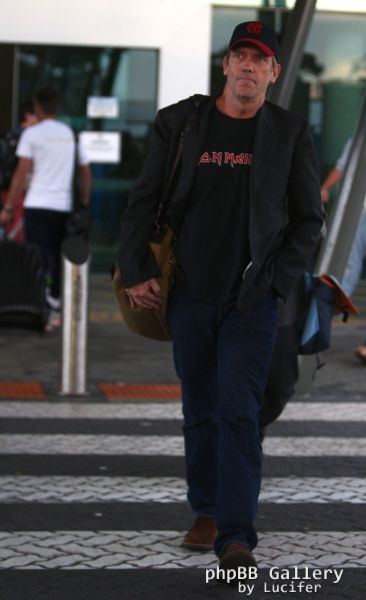 Hugh Laurie - arrives at Perth Domestic Airport, April 25th
