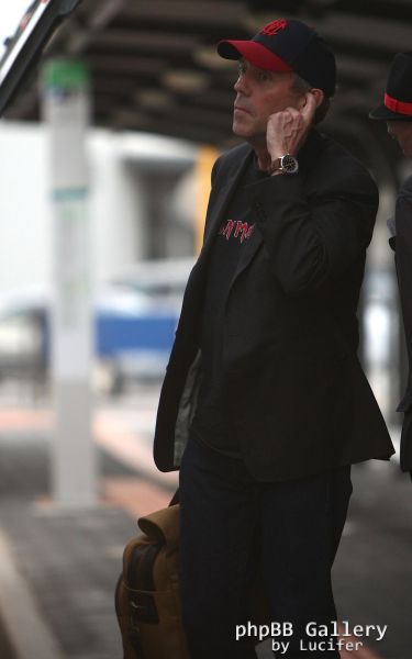 Hugh Laurie - arrives at Perth Domestic Airport, April 25th