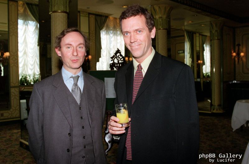 Hugh Laurie and Writer A.n Wilson at Litery Lunch - 1997