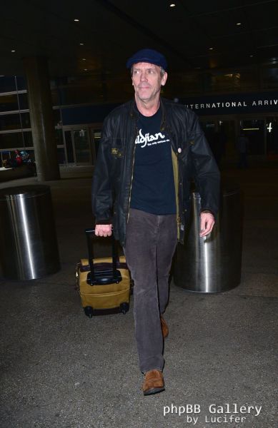 Hugh Laurie arrives at LAX - January 2016