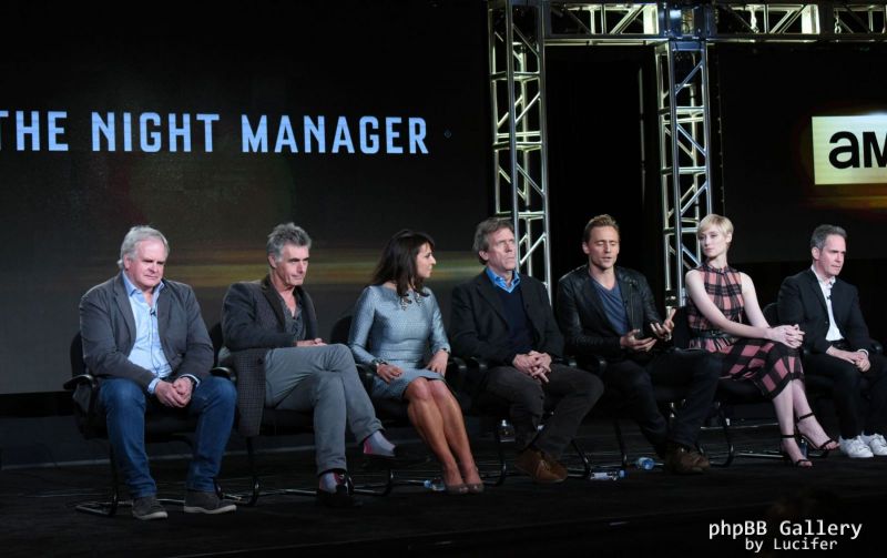Hugh Laurie & Tom Hiddleston - AMC 'The Night Manager' Panel at the Winter TCA Tour