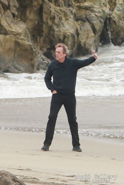 Hugh Laurie - Filming Chance Season 2 in Malibu