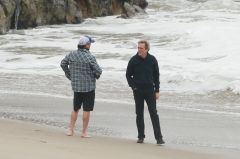Hugh Laurie - Filming Chance Season 2 in Malibu