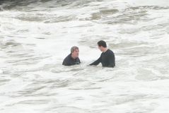 Hugh Laurie - Filming Chance Season 2 in Malibu