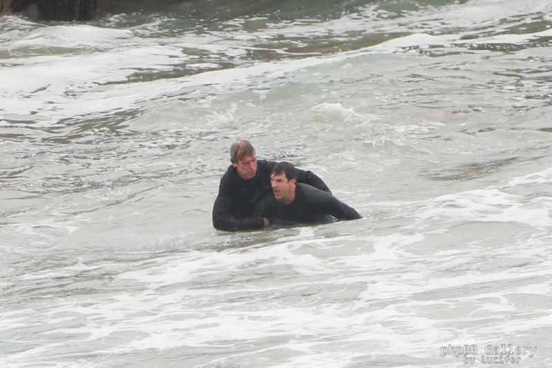 Hugh Laurie - Filming Chance Season 2 in Malibu