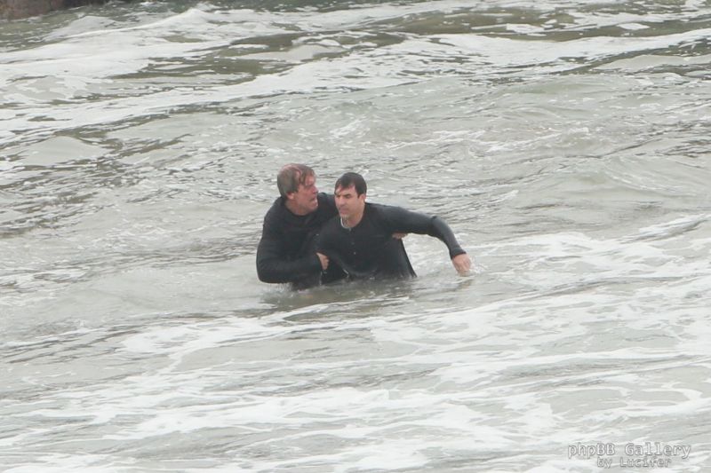 Hugh Laurie - Filming Chance Season 2 in Malibu