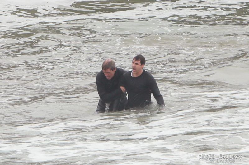 Hugh Laurie - Filming Chance Season 2 in Malibu