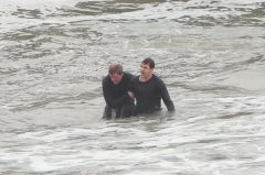Hugh Laurie - Filming Chance Season 2 in Malibu
