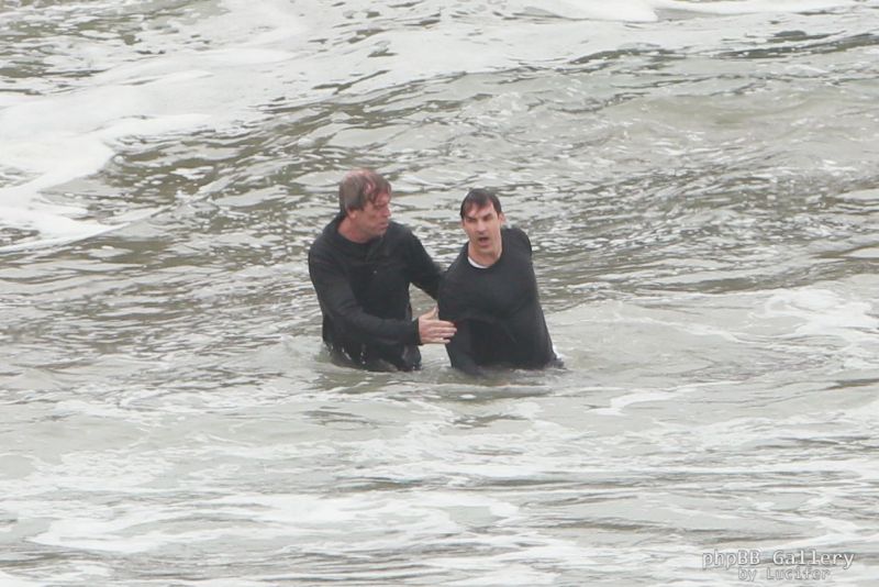 Hugh Laurie - Filming Chance Season 2 in Malibu
