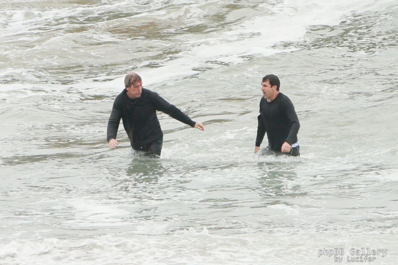 Hugh Laurie - Filming Chance Season 2 in Malibu