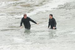 Hugh Laurie - Filming Chance Season 2 in Malibu