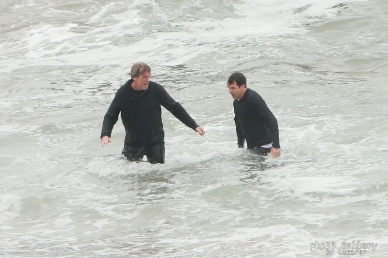 Hugh Laurie - Filming Chance Season 2 in Malibu